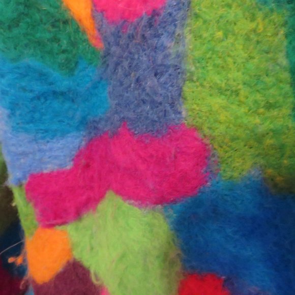 Vintage felted patchwork multicoloured April Cornell coat- stand out from crowd! - Picture 4 of 14